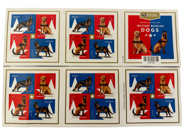 2019 Military Working Dogs U.S. Forever Postage Stamps, Ideal for Stamp Collectors & Gifting