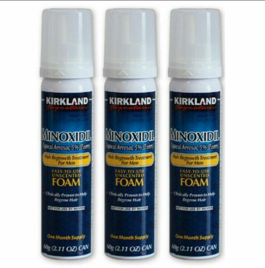Kirkland Minoxidil 5% Foam Men Hair Regrowth Hair Loss Treatment 3 Months Supply