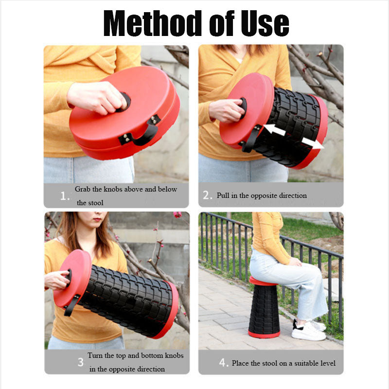 Portable Telescopic Retractable Folding Stool