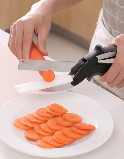 2-In-1 Cutter Knife and Cutting Board Scissors